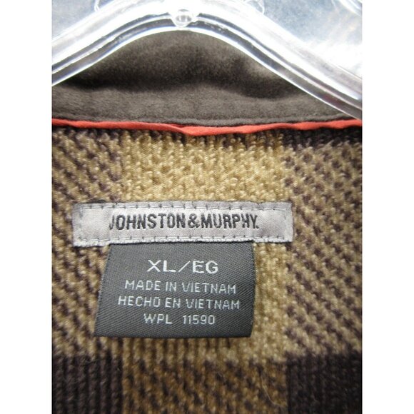 Johnston & Murphy Jacket XL Faux Suede Flannel Lined Field Shacket - Picture 9 of 11